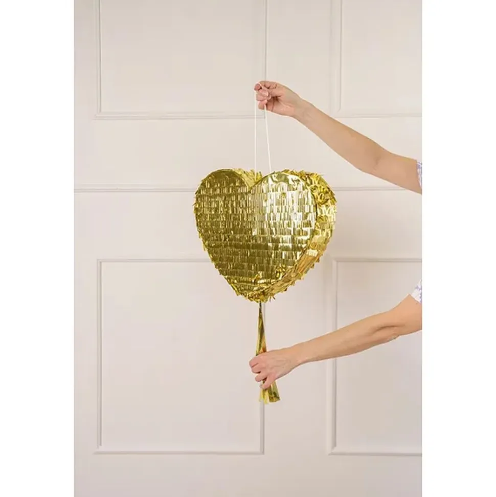 Pinata gold "Herz klopfen"