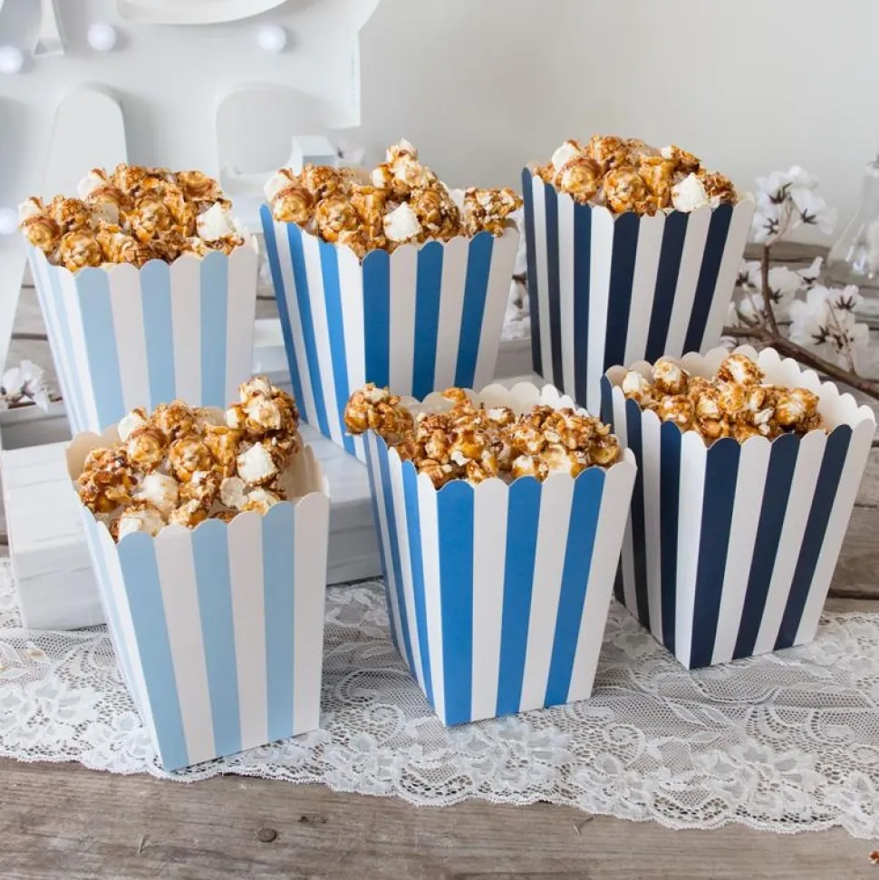 Popcorn Box Mix blau 6 Stück