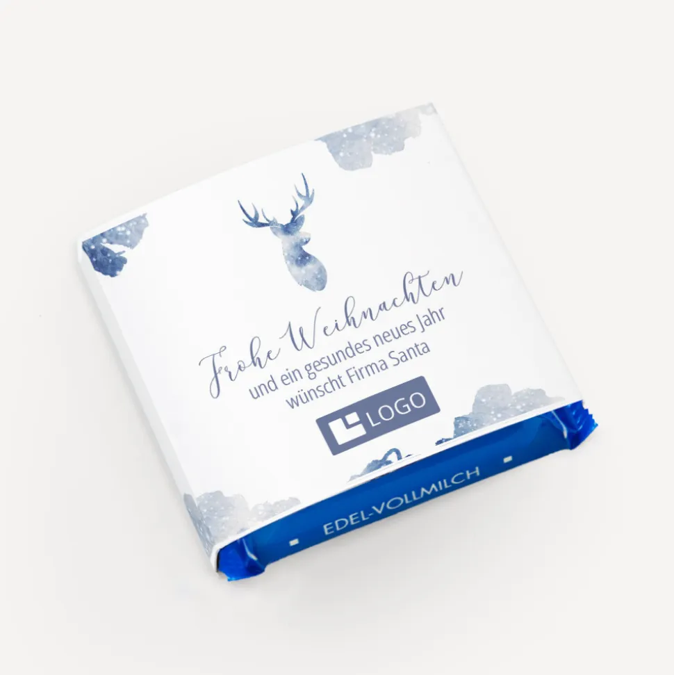 Ritter Sport Mini mit Banderole "Aquarell Rentier"