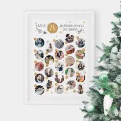 Rubbel Adventskalender mit Fotos "Kranz"