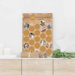 Rubbel Adventskalender mit Foto Frohe Weihnachten