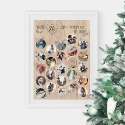 Rubbel Adventskalender mit Fotos "Holz"