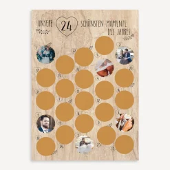 Rubbel Adventskalender mit Fotos 