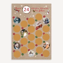 Rubbel Adventskalender mit Fotos "Vintage Kranz"