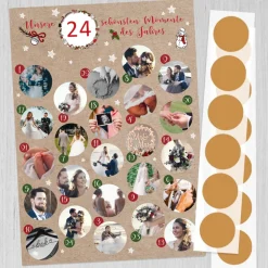 Rubbel Adventskalender mit Fotos 