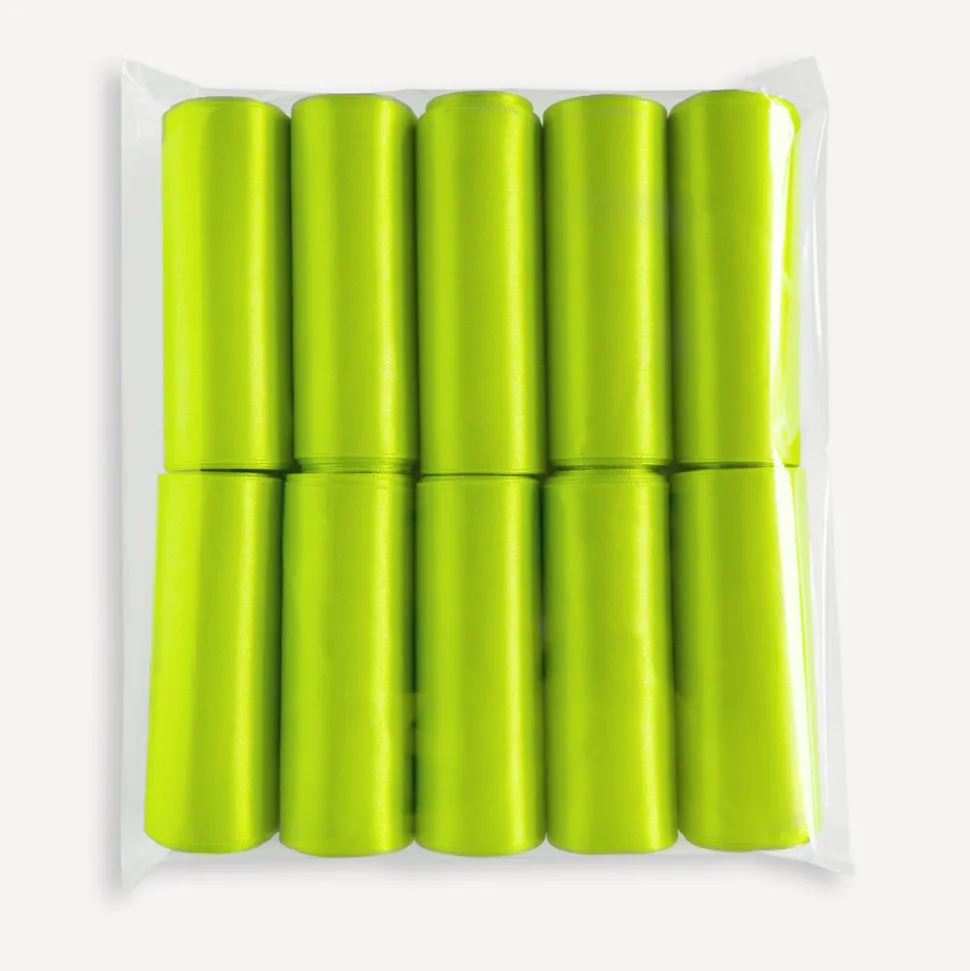 Satinband für Stuhlhusse hellgrün 10 cm x 2,75 m 10er Set