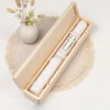 Schmale Kerzenbox Holz "Eukalyptus Kreuz"