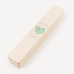 Schmale Kerzenbox Holz "Herz"