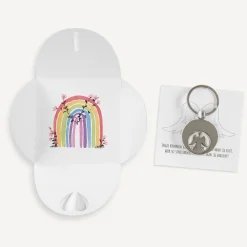 Schutzengel Schlüsselanhänger "Regenbogen Vintage"