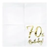 Servietten 70. Geburtstag weiß-gold 20Stück