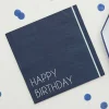 Servietten "Happy Birthday" dunkelblau 16 Stück