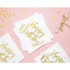 Servietten "Happy Birthday" gold 20 Stück