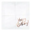 Servietten "Happy Birthday" roségold 20 Stück