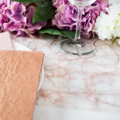 Sizoweb Tischband roségold 30 cm x 5 m