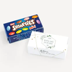 SMARTIES mini mit Banderole "Aquarell Eukalyptus Zweige"