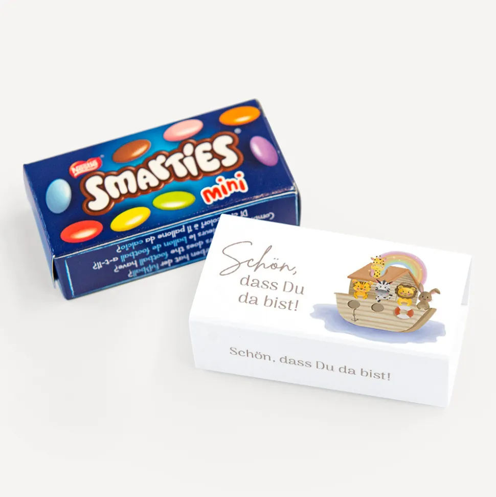 SMARTIES mini mit Banderole "Arche Noah Regenbogen Pastell"