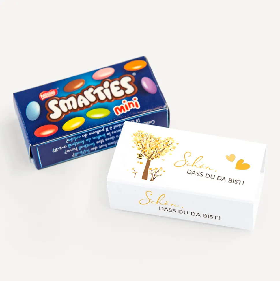 SMARTIES mini mit Banderole "Baum Herzen"