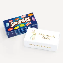SMARTIES mini mit Banderole "Kreuz mit Symbolen"