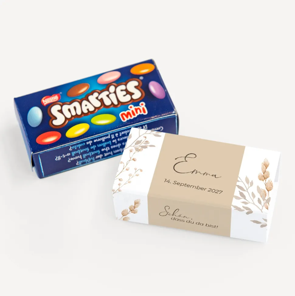 SMARTIES mini mit Banderole "Trockengras"
