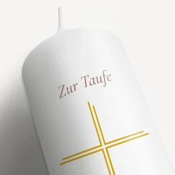 Taufkerze Alpha Omega