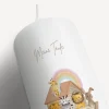 Taufkerze Arche Noah Regenbogen Pastell