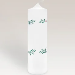 Taufkerze Blumenband