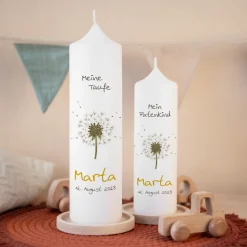 Taufkerze Pusteblume
