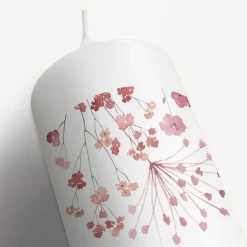 Taufkerze Trockenblumen Blush