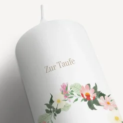 Taufkerze Trockenblumen Blush