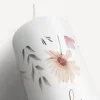 Taufkerze Wild Flowers mit Juteband
