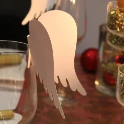 Tischkarte Glas "Engelsflügel"10 Stück