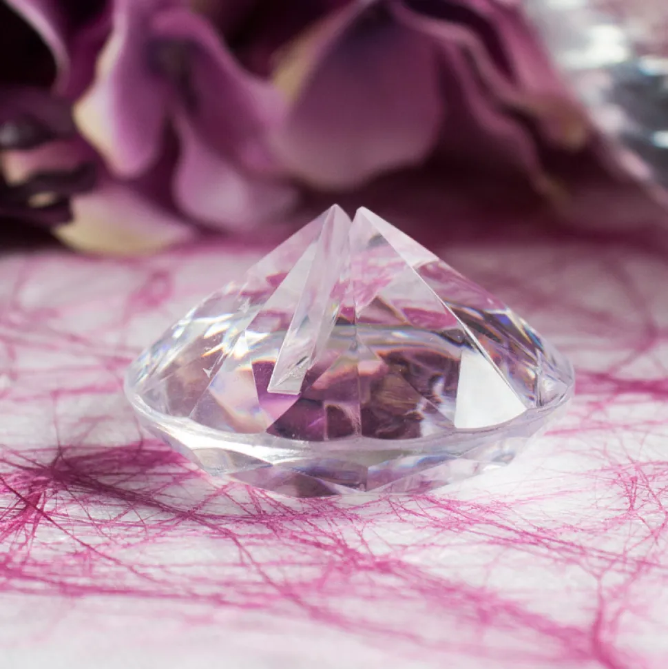 Tischkartenhalter Diamant transparent 10 Stück
