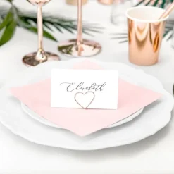 Tischkartenhalter Herz Roségold 10 Stück
