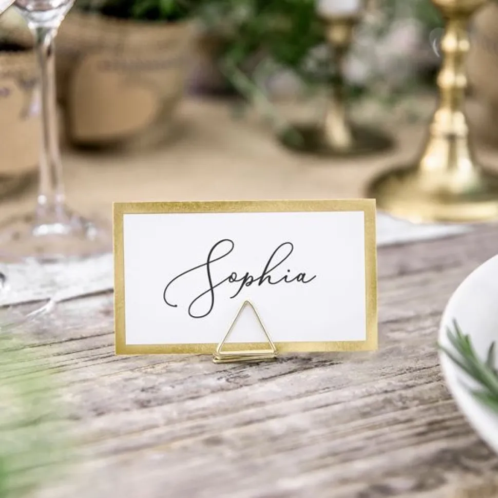Tischkartenhalter "Triangle" Gold 10 Stück