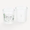Tischkarte Windlicht "Aquarell Eukalyptus Zweige" inkl. Glas