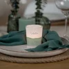 Tischkarte Windlicht "Aquarell mit Zweig grün" inkl. Glas