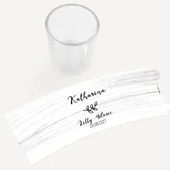 Tischkarte Windlicht "Doodle" inkl. Glas