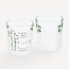 Tischkarte Windlicht "Eukalyptus Kreuz" inkl. Glas