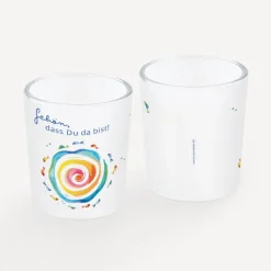 Tischkarte Windlicht "Kreislauf des Lebens" inkl. Glas