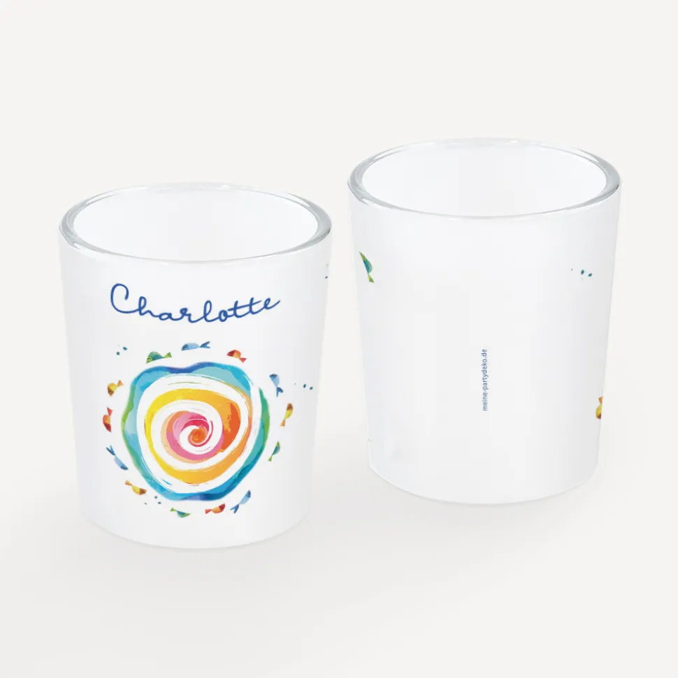 Tischkarte Windlicht "Kreislauf des Lebens" inkl. Glas