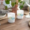 Tischkarte Windlicht "Regenbogen Symbole" inkl. Glas