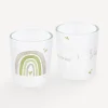 Tischkarte Windlicht "Regenbogen mit Herzen Pastell“ inkl. Glas