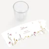 Tischkarte Windlicht "Wildromantische Blüten" inkl. Glas