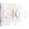 Tischläufer 40. Geburtstag roségold 30 cm x 5 m