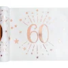 Tischläufer 60. Geburtstag roségold 30 cm x 5 m