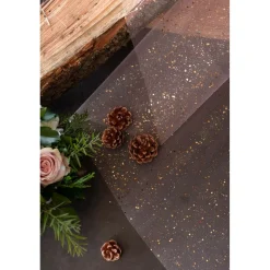Tischläufer Glitzer rosa-roségold 30 cm x 5 m