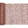 Tischläufer "Glitzer Spitze roségold" 28 cm x 5 m