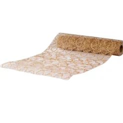 Tischläufer "Glitzer Spitze roségold" 28 cm x 5 m