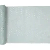 Tischläufer hellblau mit goldenen Punkten 26 cm x 3 m