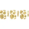 Tropische Blätter Deko gold Mix 21 tlg